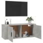 vidaXL TV-Wandschrank Betongrau 100x34,5x40 cm vidaXL TV-Wandschrank Betongrau 100x34,5x40 cm