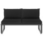 4-tlg. Garten-Ecksofa-Set mit Auflagen Aluminium und WPC 4-tlg. Garten-Ecksofa-Set mit Auflagen Aluminium und WPC