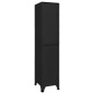 vidaXL Schließfachschrank Schwarz 38x45x180 cm Stahl vidaXL Schließfachschrank Schwarz 38x45x180 cm Stahl