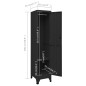 vidaXL Schließfachschrank Schwarz 38x45x180 cm Stahl vidaXL Schließfachschrank Schwarz 38x45x180 cm Stahl