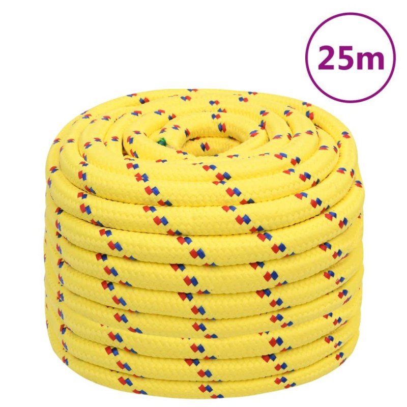 vidaXL Bootsseil Gelb 20 mm 25 m Polypropylen vidaXL Bootsseil Gelb 20 mm 25 m Polypropylen