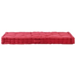 vidaXL Palettenkissen Baumwolle 120×80×10 cm Burgunderrot