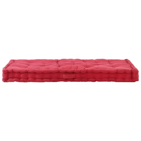 vidaXL Palettenkissen Baumwolle 120×80×10 cm Burgunderrot