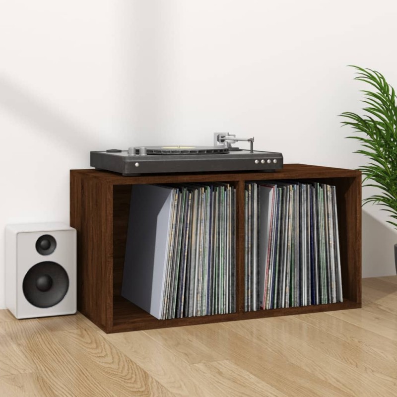 vidaXL Schallplatten-Box Braun Eiche-Optik 71x34x36 cm Holzwerkstoff vidaXL Schallplatten-Box Braun Eiche-Optik 71x34x36 cm Holzwerkstoff