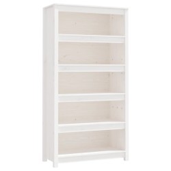 vidaXL Bücherregal Weiß 80x35x154 cm Massivholz Kiefer