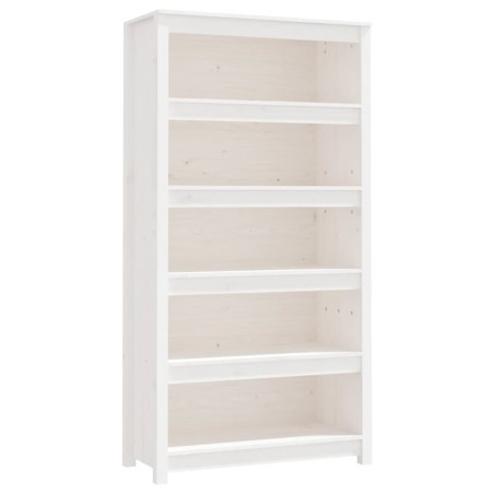 vidaXL Bücherregal Weiß 80x35x154 cm Massivholz Kiefer