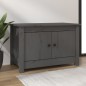 vidaXL Schuhschrank Grau 70x38x45,5 cm Massivholz Kiefer vidaXL Schuhschrank Grau 70x38x45,5 cm Massivholz Kiefer