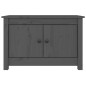 vidaXL Schuhschrank Grau 70x38x45,5 cm Massivholz Kiefer vidaXL Schuhschrank Grau 70x38x45,5 cm Massivholz Kiefer