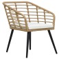 vidaXL 3-tlg. Bistro-Set Poly Rattan Eiche vidaXL 3-tlg. Bistro-Set Poly Rattan Eiche