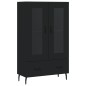 vidaXL Highboard Schwarz 69,5x31x115 cm Holzwerkstoff vidaXL Highboard Schwarz 69,5x31x115 cm Holzwerkstoff