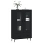 vidaXL Highboard Schwarz 69,5x31x115 cm Holzwerkstoff vidaXL Highboard Schwarz 69,5x31x115 cm Holzwerkstoff