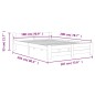 vidaXL Massivholzbett Kiefer 180x200 cm vidaXL Massivholzbett Kiefer 180x200 cm