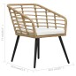 vidaXL 3-tlg. Bistro-Set Poly Rattan Eiche vidaXL 3-tlg. Bistro-Set Poly Rattan Eiche
