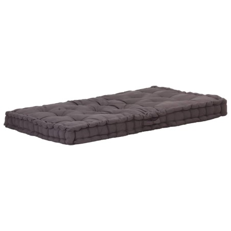 Palettenkissen Baumwolle 120×80×10 cm Anthrazit