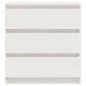 vidaXL Nachttisch Weiß 60x36x64 cm Kiefer Massivholz vidaXL Nachttisch Weiß 60x36x64 cm Kiefer Massivholz