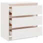 vidaXL Nachttisch Weiß 60x36x64 cm Kiefer Massivholz vidaXL Nachttisch Weiß 60x36x64 cm Kiefer Massivholz