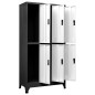 vidaXL Schließfachschrank Anthrazit und Weiß 90x45x180 cm Stahl vidaXL Schließfachschrank Anthrazit und Weiß 90x45x180 cm Stahl