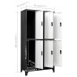 vidaXL Schließfachschrank Anthrazit und Weiß 90x45x180 cm Stahl vidaXL Schließfachschrank Anthrazit und Weiß 90x45x180 cm Stahl