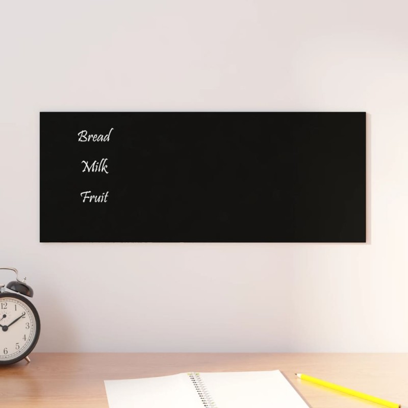 vidaXL Magnettafel Wandmontage Schwarz 50x20 cm Hartglas vidaXL Magnettafel Wandmontage Schwarz 50x20 cm Hartglas