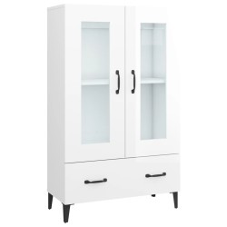 vidaXL Highboard Hochglanz-Weiß 70x31x115 cm Holzwerkstoff