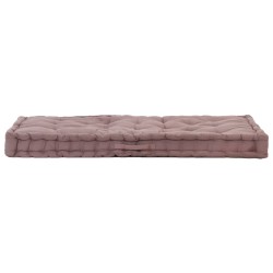 Palettenkissen Baumwolle 120×80×10 cm Taupe