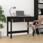 vidaXL Schreibtisch mit Schubladen Schwarz 100x50x78 cm Massivholz vidaXL Schreibtisch mit Schubladen Schwarz 100x50x78 cm Massivholz