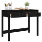 vidaXL Schreibtisch mit Schubladen Schwarz 100x50x78 cm Massivholz vidaXL Schreibtisch mit Schubladen Schwarz 100x50x78 cm Massivholz