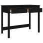 vidaXL Schreibtisch mit Schubladen Schwarz 100x50x78 cm Massivholz vidaXL Schreibtisch mit Schubladen Schwarz 100x50x78 cm Massivholz