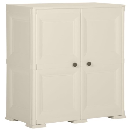 vidaXL Kunststoffschrank 79x43x85,5 cm Holzdesign Vanilleeis