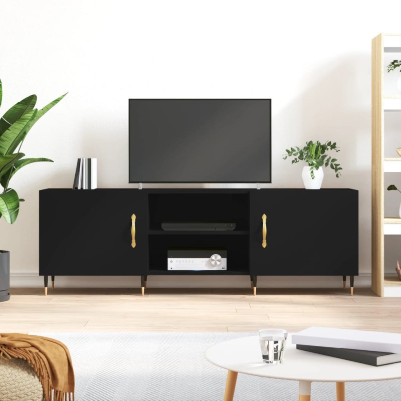 vidaXL TV-Schrank Schwarz 150x30x50 cm Holzwerkstoff vidaXL TV-Schrank Schwarz 150x30x50 cm Holzwerkstoff