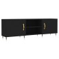 vidaXL TV-Schrank Schwarz 150x30x50 cm Holzwerkstoff vidaXL TV-Schrank Schwarz 150x30x50 cm Holzwerkstoff