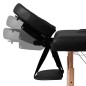 vidaXL Massageliege Klappbar 3-Zonen mit Holzgestell Schwarz vidaXL Massageliege Klappbar 3-Zonen mit Holzgestell Schwarz