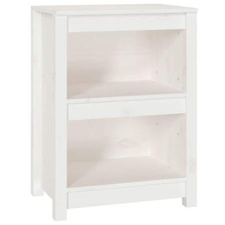 vidaXL Bücherregal Weiß 50x35x68 cm Massivholz Kiefer