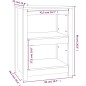 vidaXL Bücherregal Weiß 50x35x68 cm Massivholz Kiefer vidaXL Bücherregal Weiß 50x35x68 cm Massivholz Kiefer