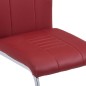 vidaXL Freischwinger 2 Stk. Rot Kunstleder vidaXL Freischwinger 2 Stk. Rot Kunstleder