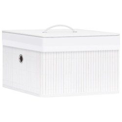 vidaXL Bambus Aufbewahrungsboxen 4 Stk. Weiß