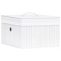 vidaXL Bambus Aufbewahrungsboxen 4 Stk. Weiß vidaXL Bambus Aufbewahrungsboxen 4 Stk. Weiß