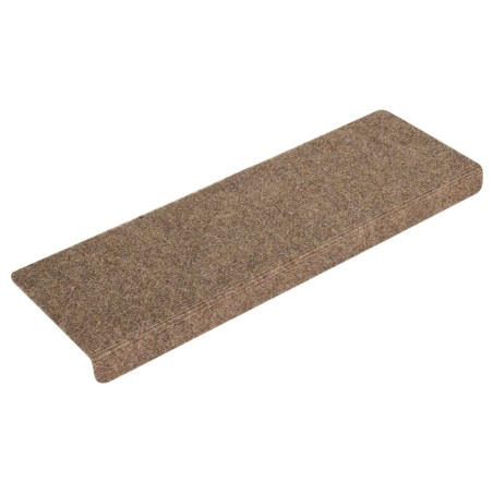 vidaXL Treppenmatten 15 Stk. Nadelvlies 65x21x4 cm Creme