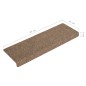 vidaXL Treppenmatten 15 Stk. Nadelvlies 65x21x4 cm Creme vidaXL Treppenmatten 15 Stk. Nadelvlies 65x21x4 cm Creme