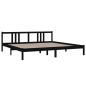 vidaXL Massivholzbett Schwarz 200x200 cm vidaXL Massivholzbett Schwarz 200x200 cm