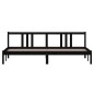 vidaXL Massivholzbett Schwarz 200x200 cm vidaXL Massivholzbett Schwarz 200x200 cm
