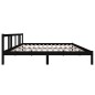 vidaXL Massivholzbett Schwarz 200x200 cm vidaXL Massivholzbett Schwarz 200x200 cm