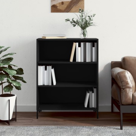 vidaXL Bücherregal Schwarz 69,5x32,5x90 cm Holzwerkstoff