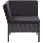 vidaXL 6-tlg. Garten-Lounge-Set mit Auflagen Poly Rattan Schwarz vidaXL 6-tlg. Garten-Lounge-Set mit Auflagen Poly Rattan Schwarz