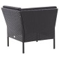 vidaXL 6-tlg. Garten-Lounge-Set mit Auflagen Poly Rattan Schwarz vidaXL 6-tlg. Garten-Lounge-Set mit Auflagen Poly Rattan Schwarz