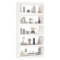 vidaXL Bücherregal/Raumteiler Weiß 80x30x167,4 cm Massivholz Kiefer vidaXL Bücherregal/Raumteiler Weiß 80x30x167,4 cm Massivholz Kiefer