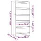 vidaXL Bücherregal/Raumteiler Weiß 80x30x167,4 cm Massivholz Kiefer vidaXL Bücherregal/Raumteiler Weiß 80x30x167,4 cm Massivholz Kiefer