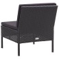 vidaXL 6-tlg. Garten-Lounge-Set mit Auflagen Poly Rattan Schwarz vidaXL 6-tlg. Garten-Lounge-Set mit Auflagen Poly Rattan Schwarz