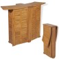 vidaXL Klappbarer Bartisch 155x53x105 cm Teak Massiv vidaXL Klappbarer Bartisch 155x53x105 cm Teak Massiv