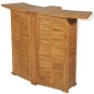 vidaXL Klappbarer Bartisch 155x53x105 cm Teak Massiv vidaXL Klappbarer Bartisch 155x53x105 cm Teak Massiv